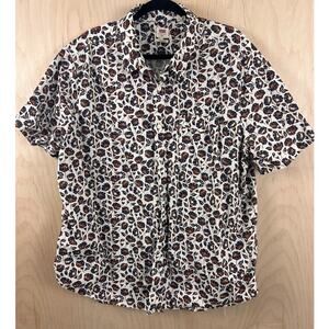 Levi’s Floral Short Sleeve Button Up Shirt Men’s XXL White Blue Orange
